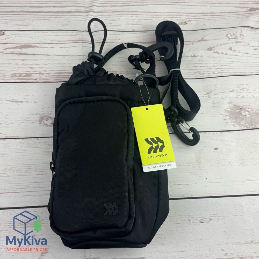 Water Bottle Sling All In Motion Carry Holder Strap Black